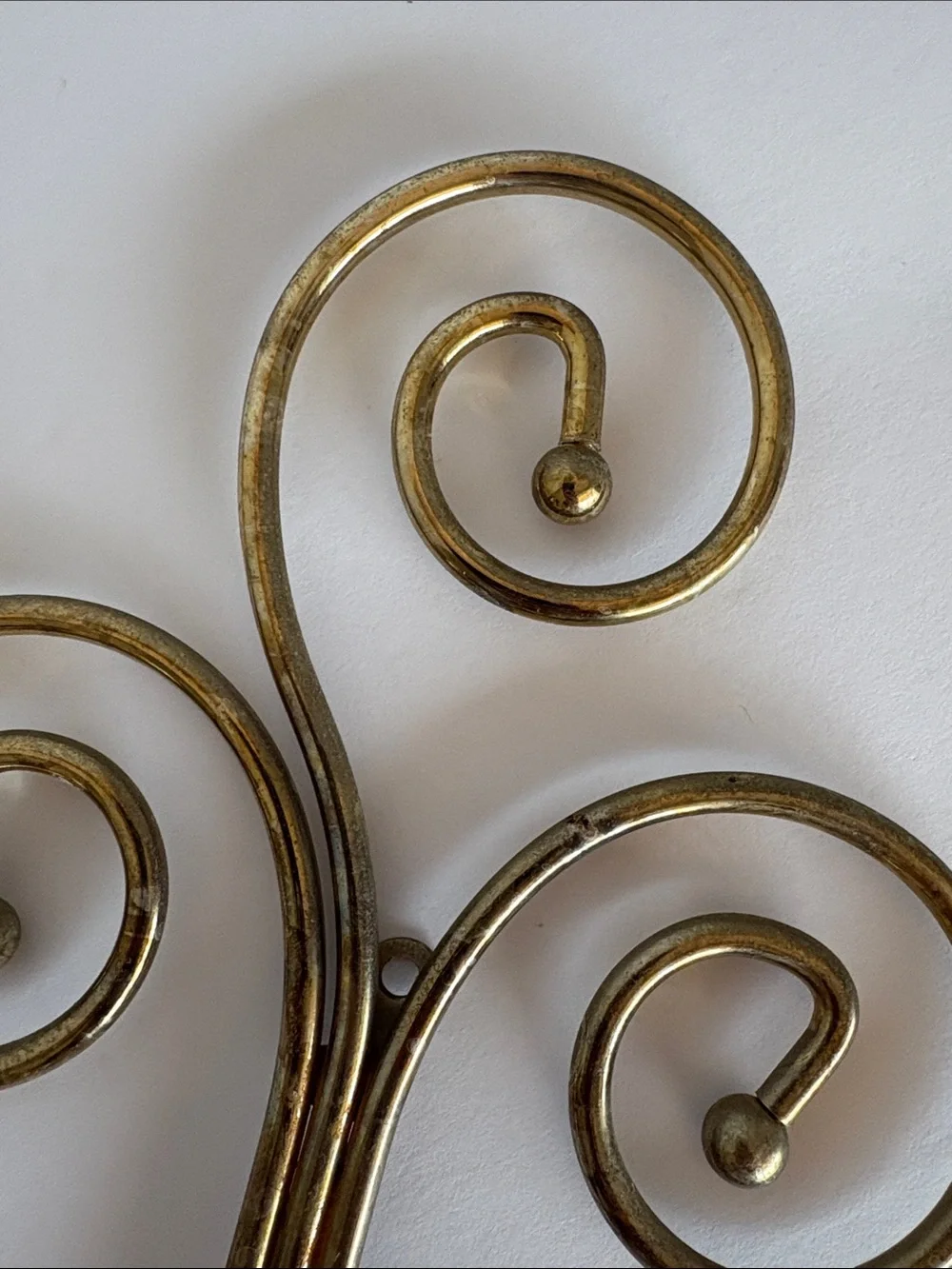 VTG Homco Brass Scroll Wall Sconces - Set of 2 Hollywood Regency Candle Holders
